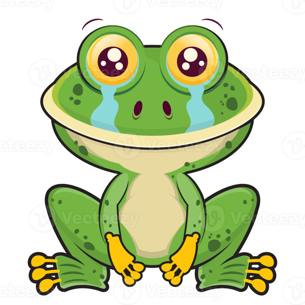 frog crying face cartoon cute png