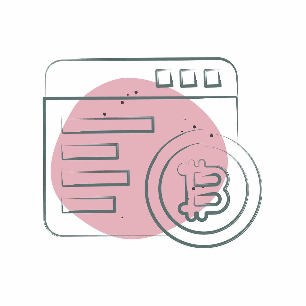 Icon Mining Software. related to Cryptography symbol. Color Spot Style. simple design illustration vector