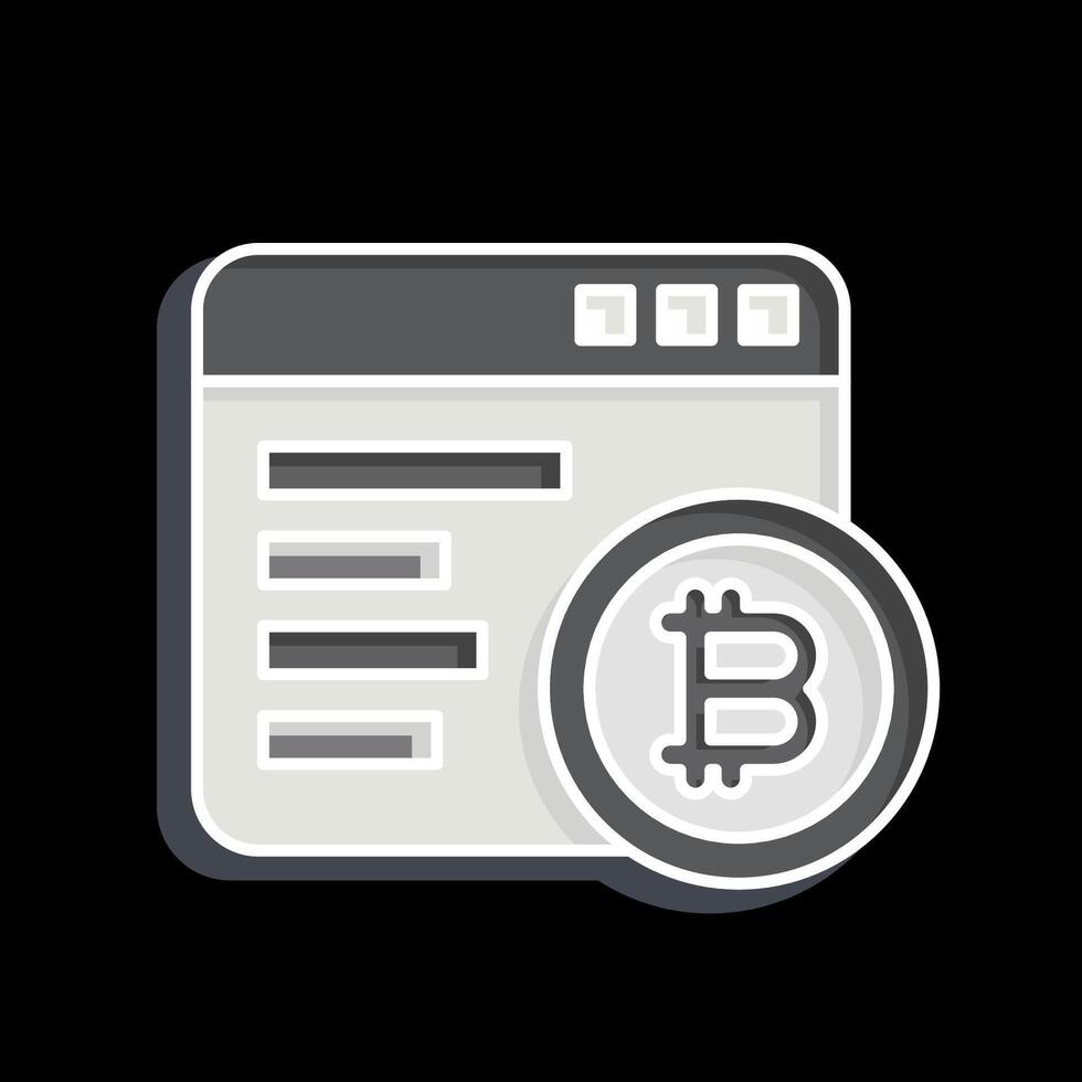 Icon Mining Software. related to Cryptography symbol. glossy style. simple design illustration vector