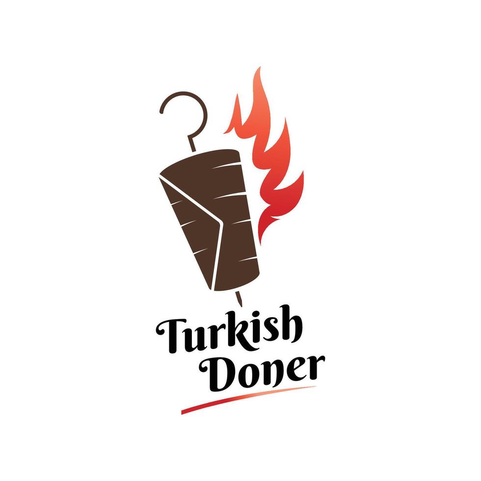 Doner Kebab Logo Design Illustration vector