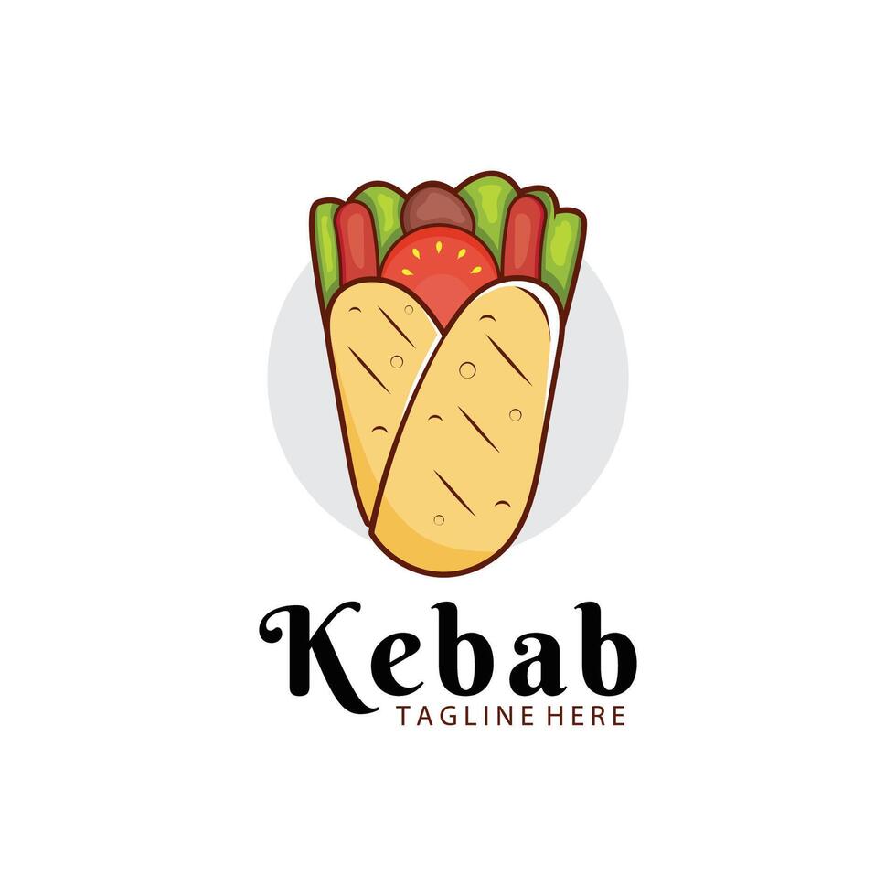 Doner Kebab Logo Design Illustration vector