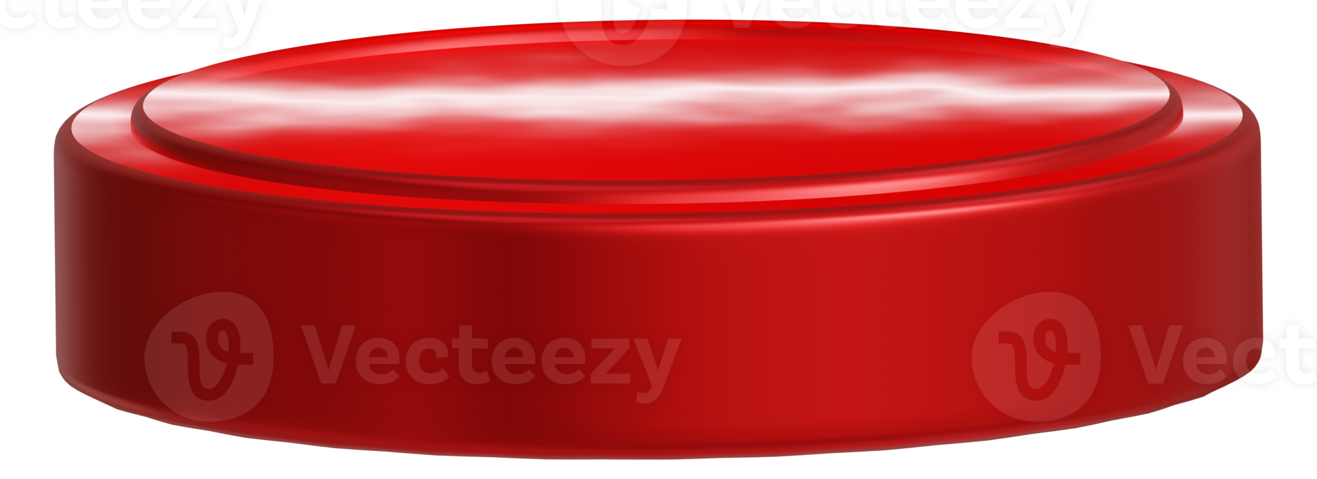 3D neon red circle podium png