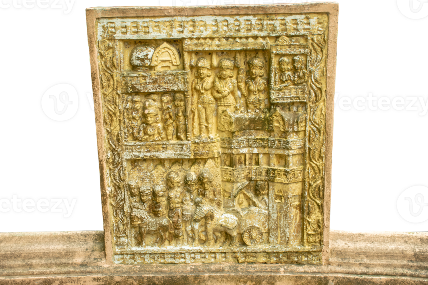 ancient carvings on a stone wall png