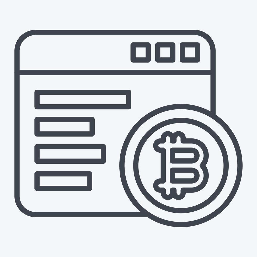 Icon Mining Software. related to Cryptography symbol. line style. simple design illustration vector