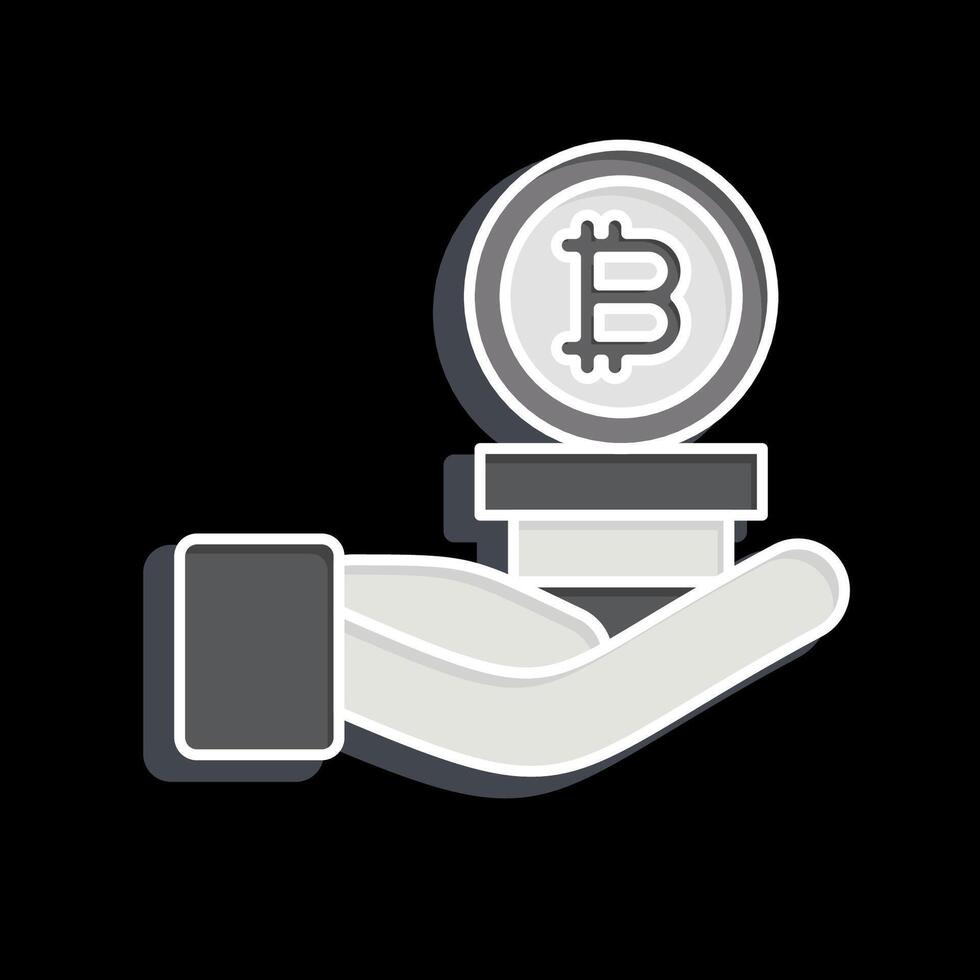 Icon Invesment. related to Cryptography symbol. glossy style. simple design illustration vector