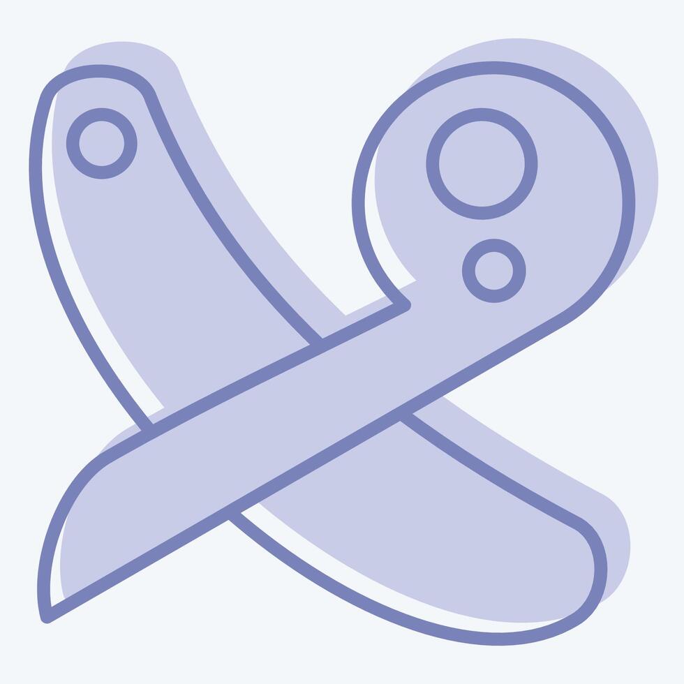 Icon Ruler. related to Sewing symbol. two tone style. simple design illustration vector