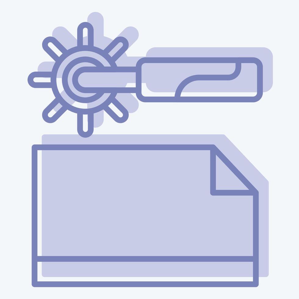 Icon Carbon Paper. related to Sewing symbol. two tone style. simple design illustration vector