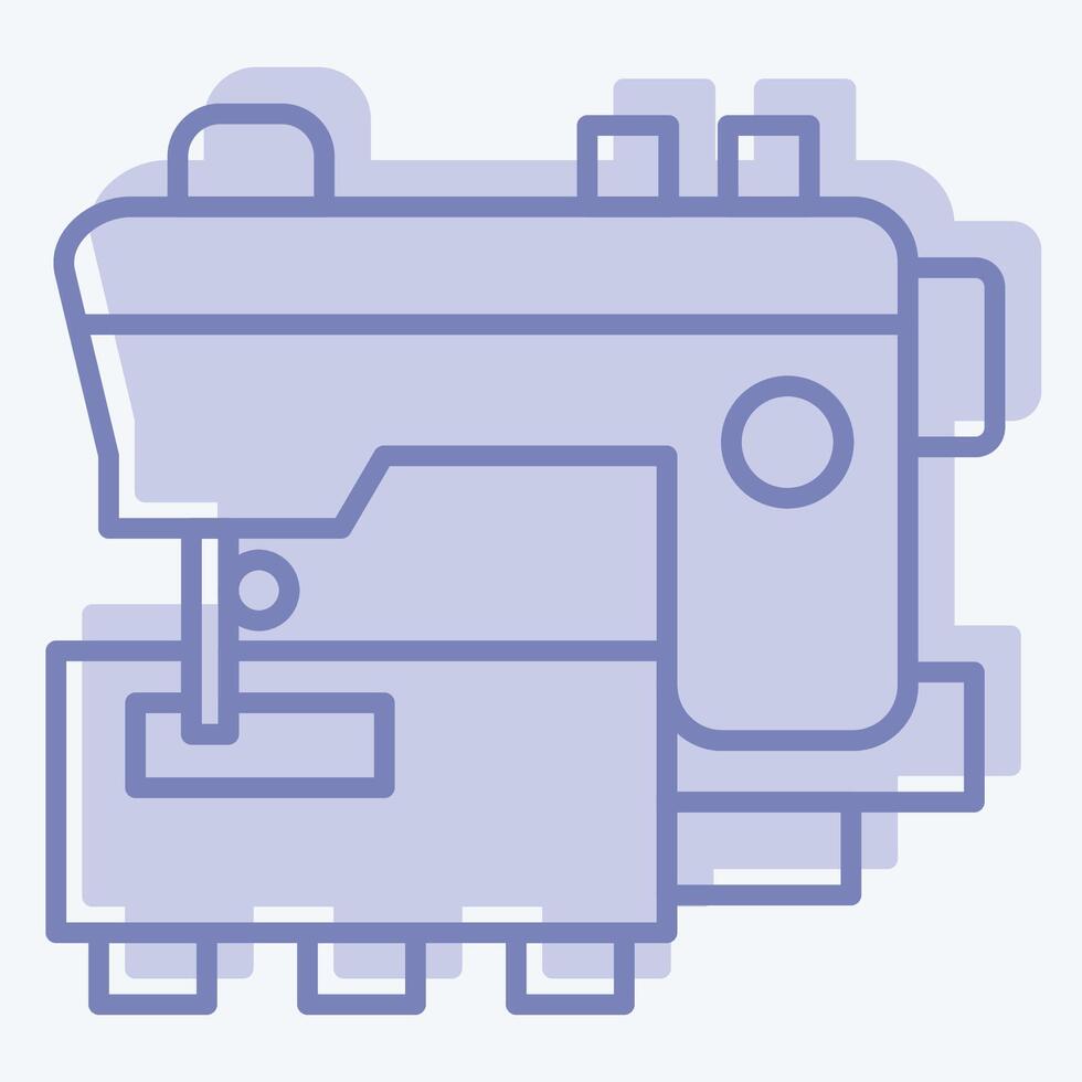 Icon Sewing Machine. related to Sewing symbol. two tone style. simple design illustration vector