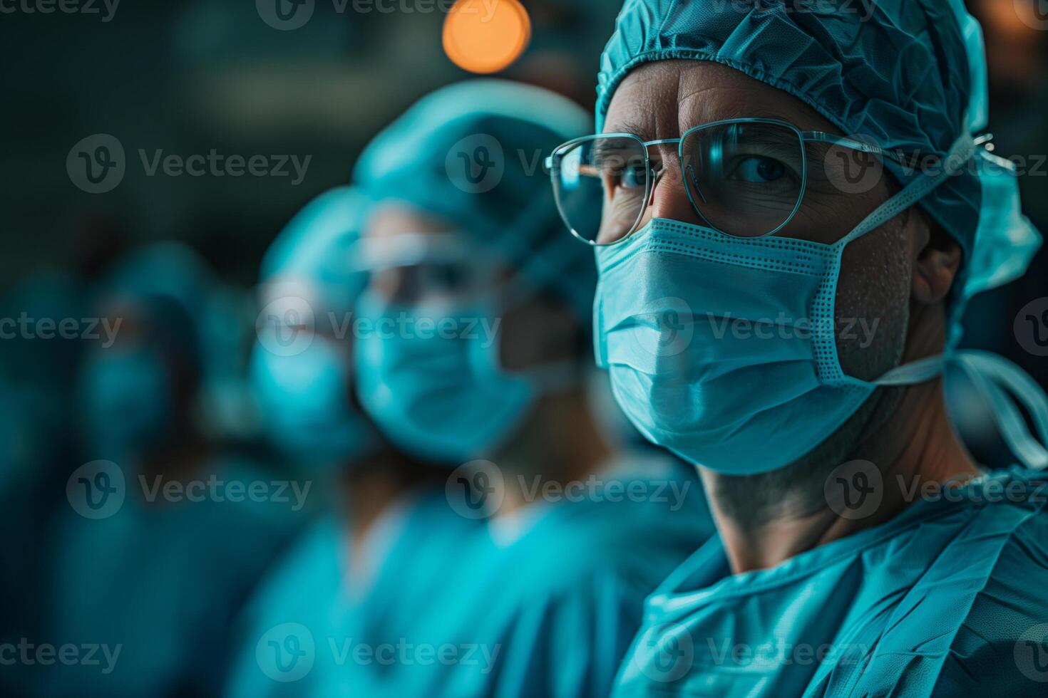 A surgical team in the operating room, united by a shared focus and dedication to patient care photo