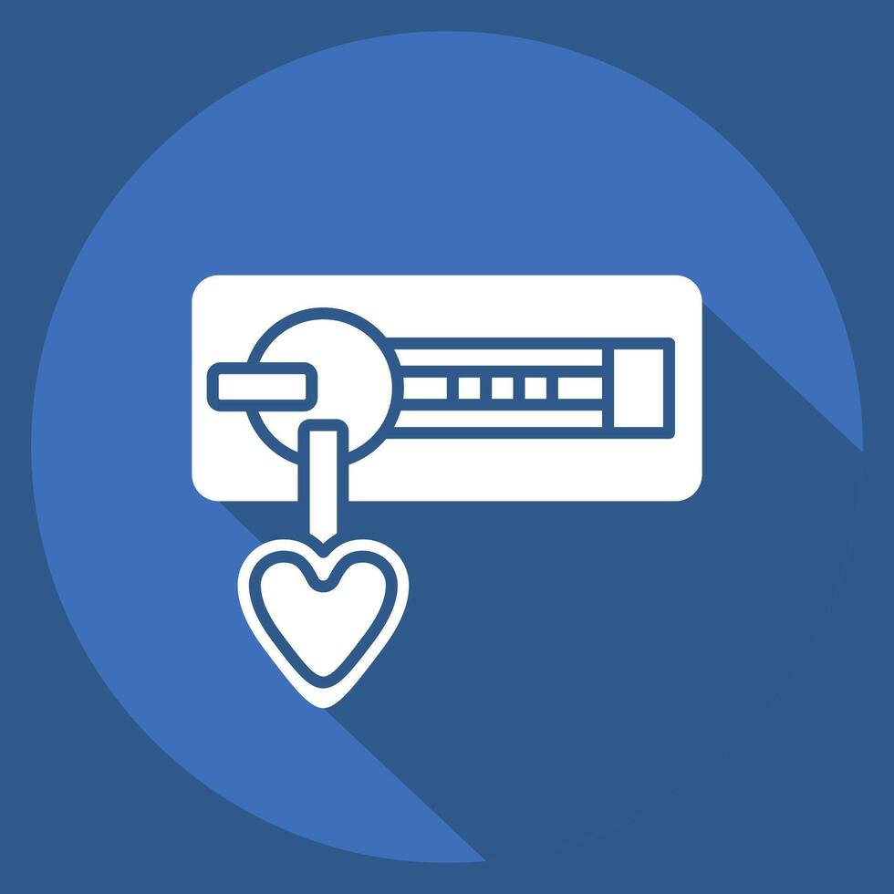 Icon Zipper. related to Sewing symbol. long shadow style. simple design illustration vector