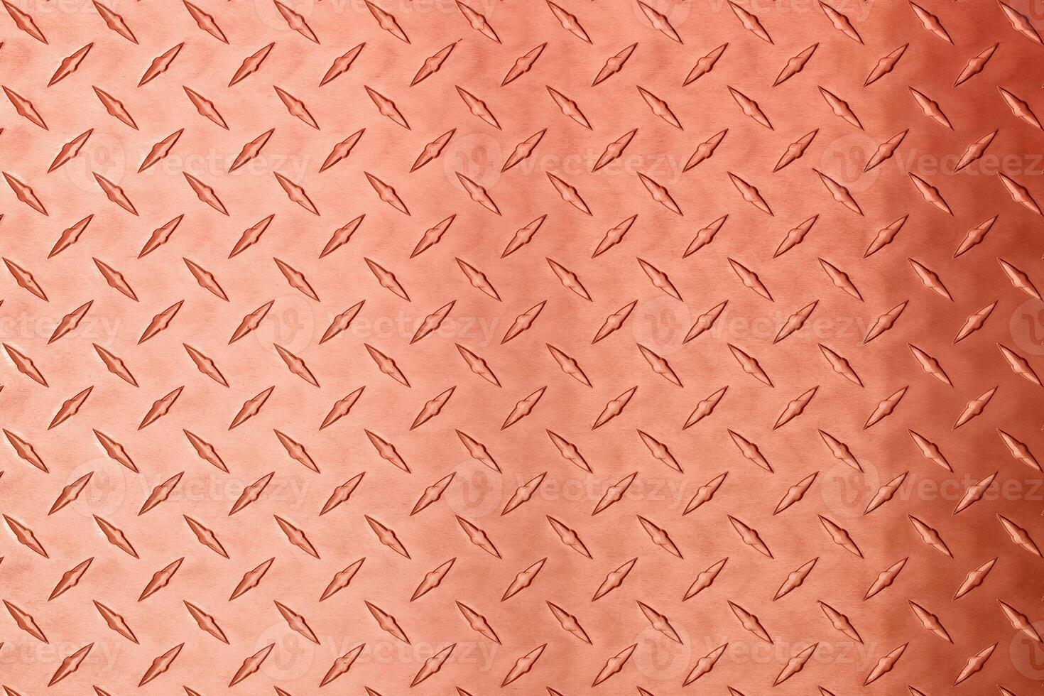 copper metal texture with diamond embossed. bronze plate background photo