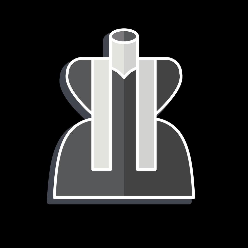 Icon Measuring. related to Sewing symbol. glossy style. simple design illustration vector