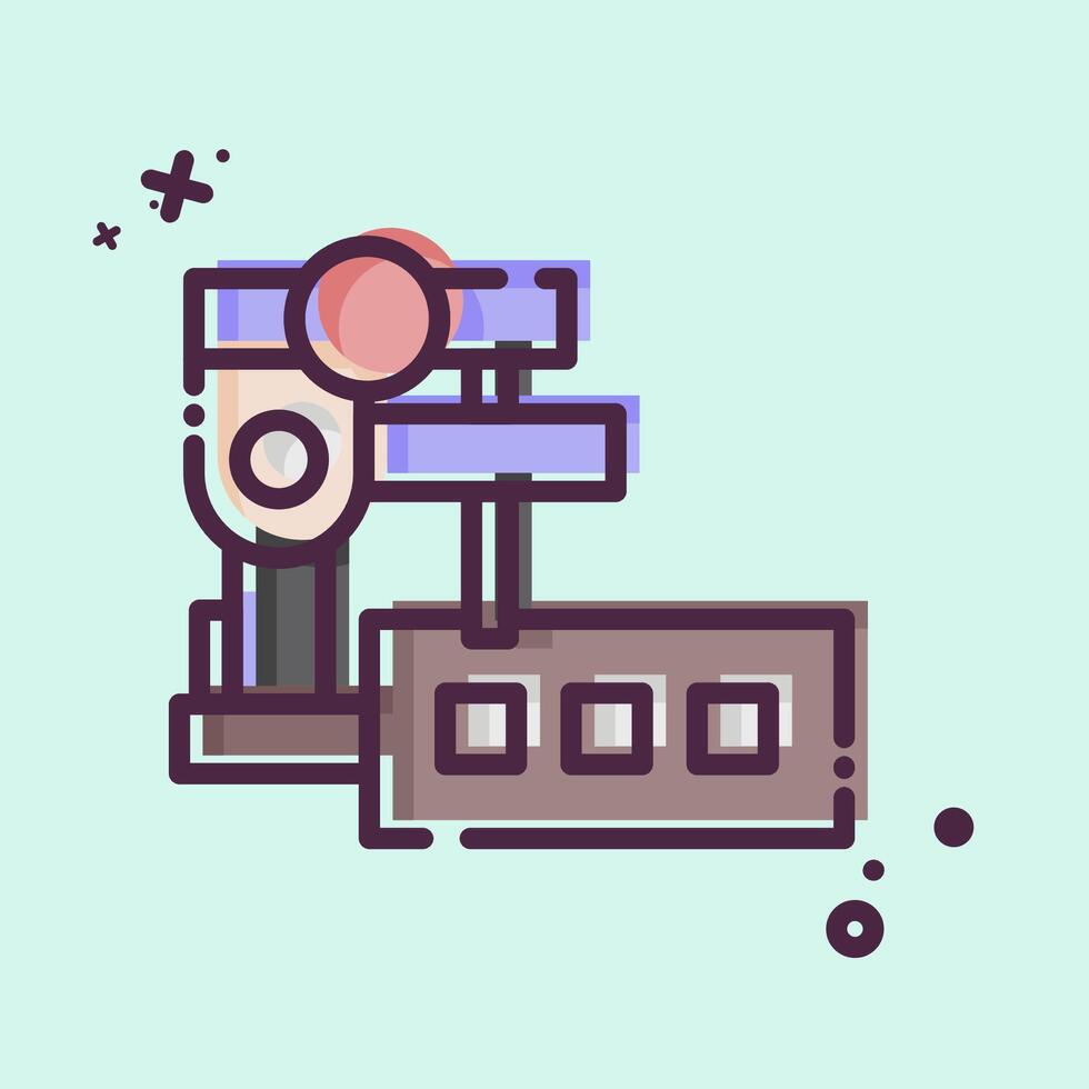 Icon Sewing Machines Foot. related to Sewing symbol. MBE style. simple design illustration vector