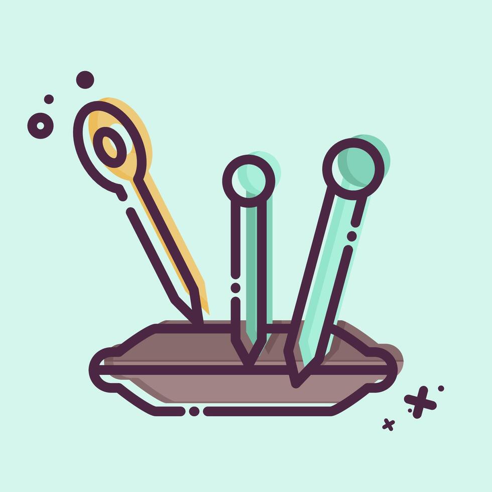 Icon Needle. related to Sewing symbol. MBE style. simple design illustration vector