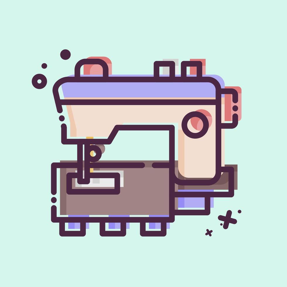 Icon Sewing Machine. related to Sewing symbol. MBE style. simple design illustration vector