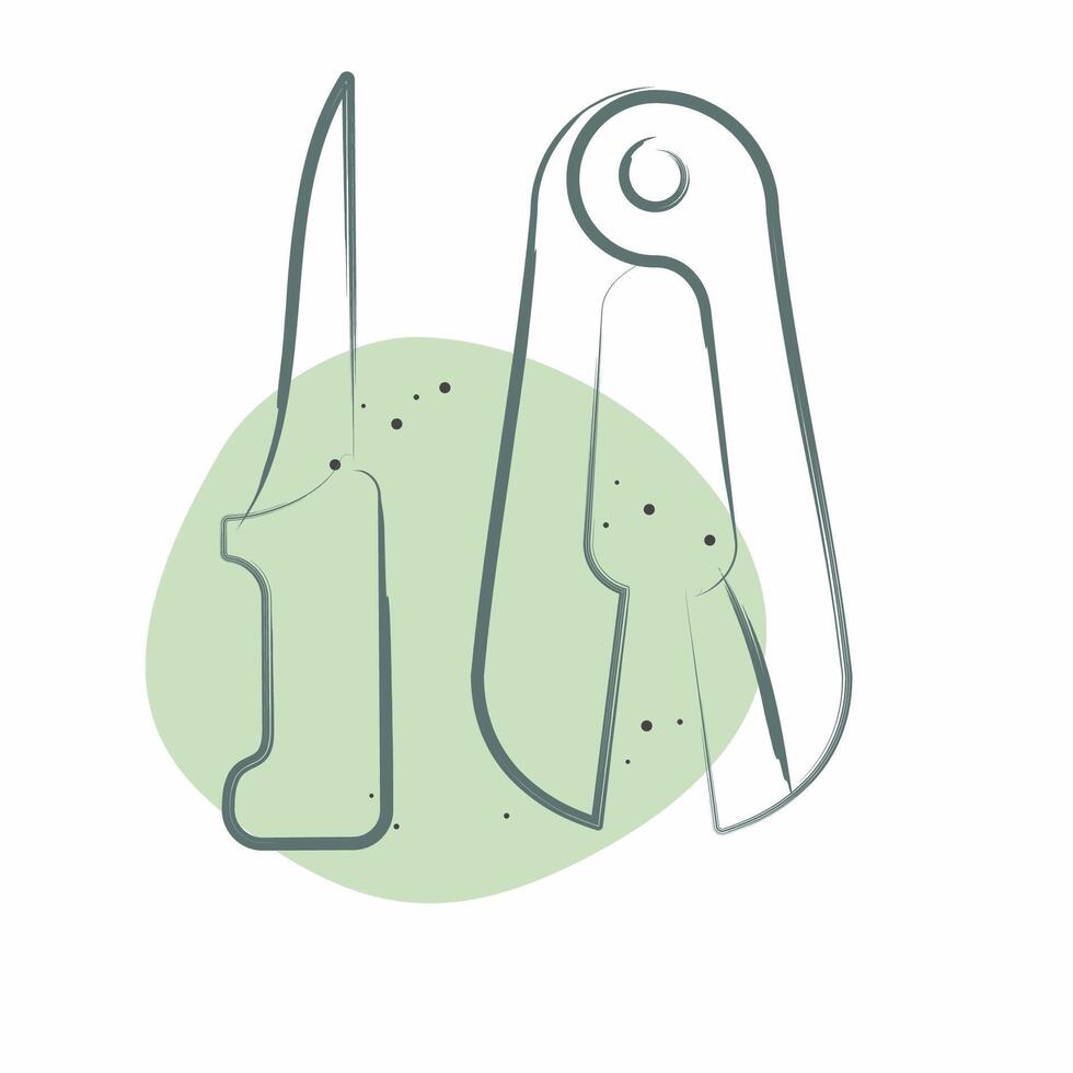 Icon Sewing Table. related to Sewing symbol. Color Spot Style. simple design illustration vector