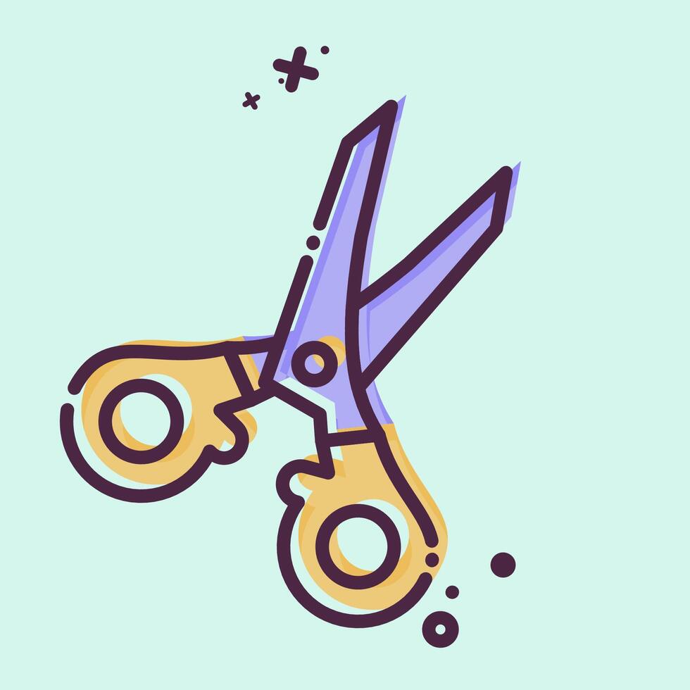 Icon Scissors. related to Sewing symbol. MBE style. simple design illustration vector