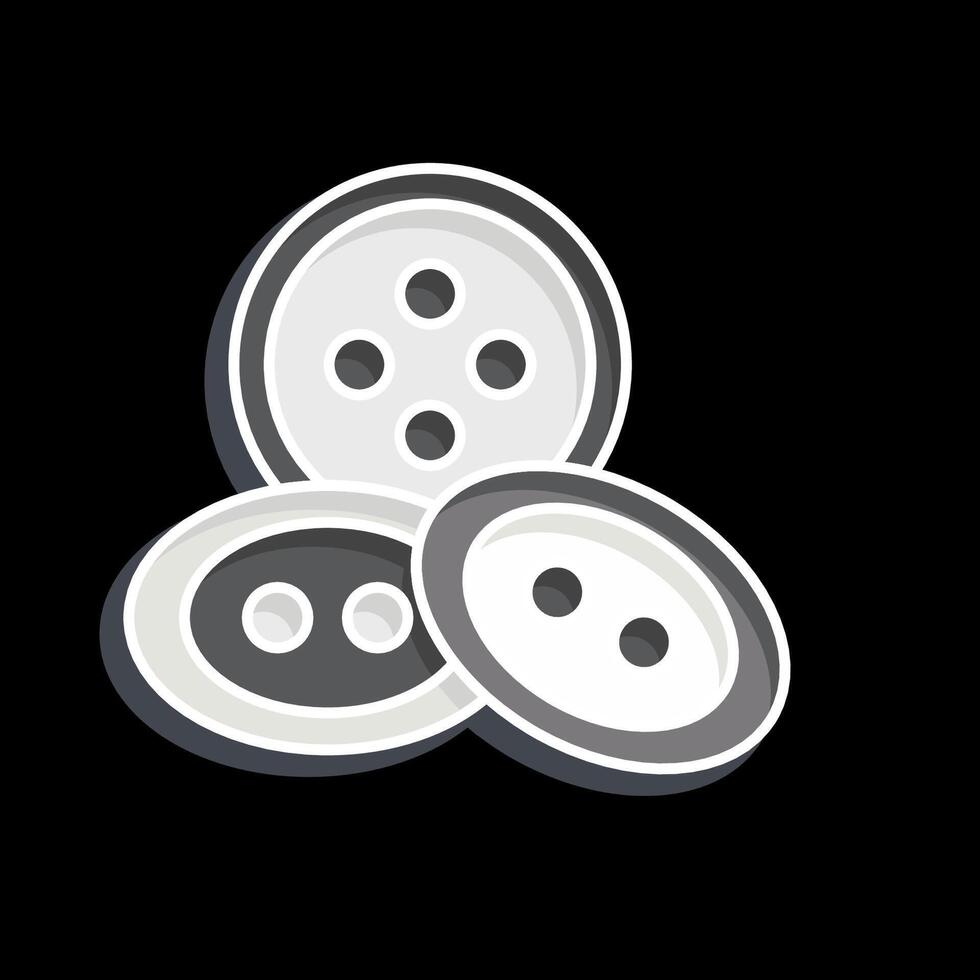 Icon Buttons. related to Sewing symbol. glossy style. simple design illustration vector