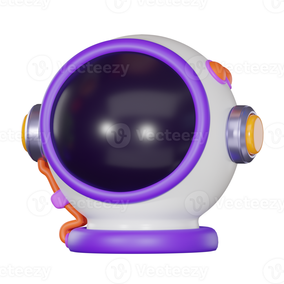Astronaut Helmet for Futuristic Space Exploration. 3D Render png