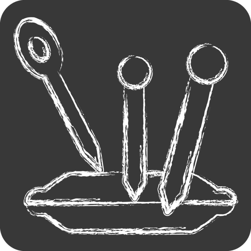 Icon Needle. related to Sewing symbol. chalk Style. simple design illustration vector