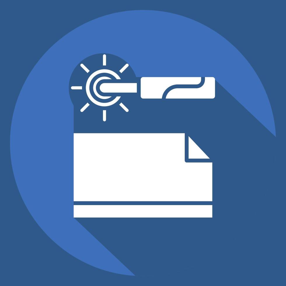 Icon Carbon Paper. related to Sewing symbol. long shadow style. simple design illustration vector