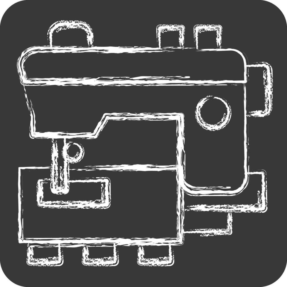 Icon Sewing Machine. related to Sewing symbol. chalk Style. simple design illustration vector