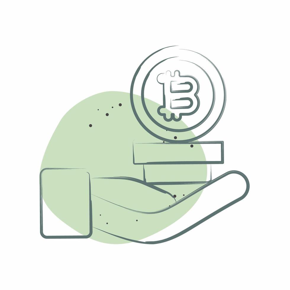 Icon Invesment. related to Cryptography symbol. Color Spot Style. simple design illustration vector