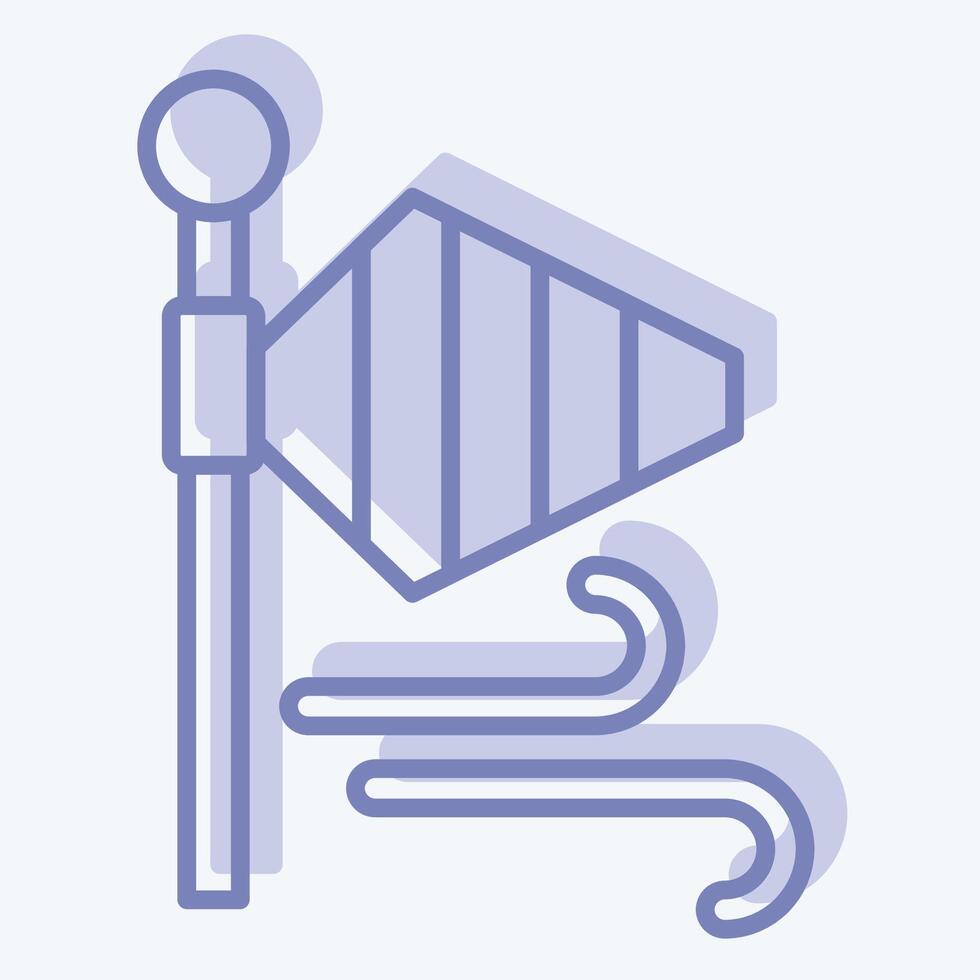 Icon Wind. related to Airport symbol. two tone style. simple design illustration vector