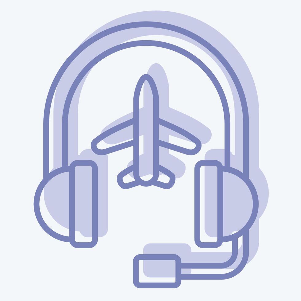 Icon Call Center. related to Airport symbol. two tone style. simple design illustration vector