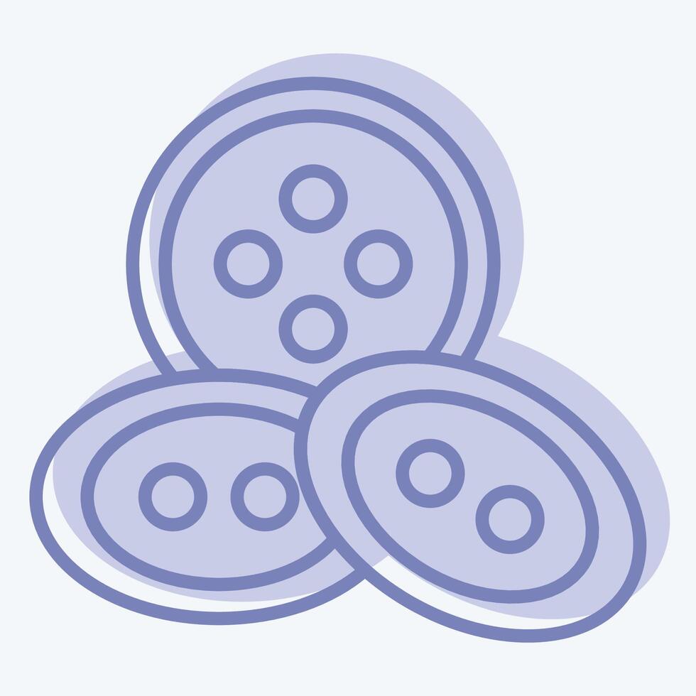 Icon Buttons. related to Sewing symbol. two tone style. simple design illustration vector