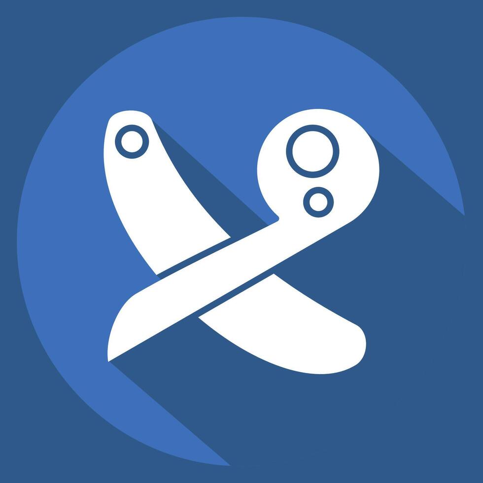 Icon Ruler. related to Sewing symbol. long shadow style. simple design illustration vector