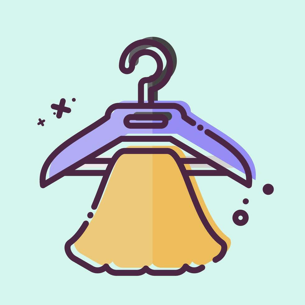 Icon Clothes Hanger. related to Sewing symbol. MBE style. simple design illustration vector