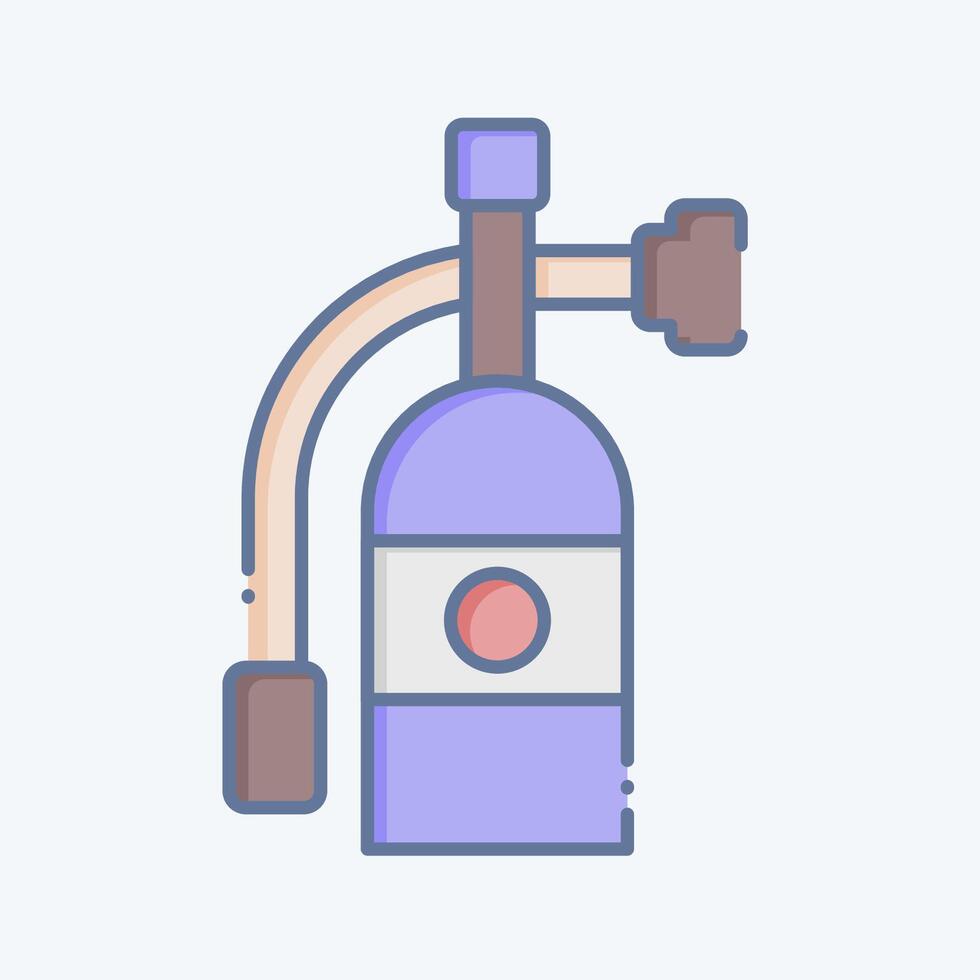 Icon Extinguisher. related to Airport symbol. doodle style. simple design illustration vector