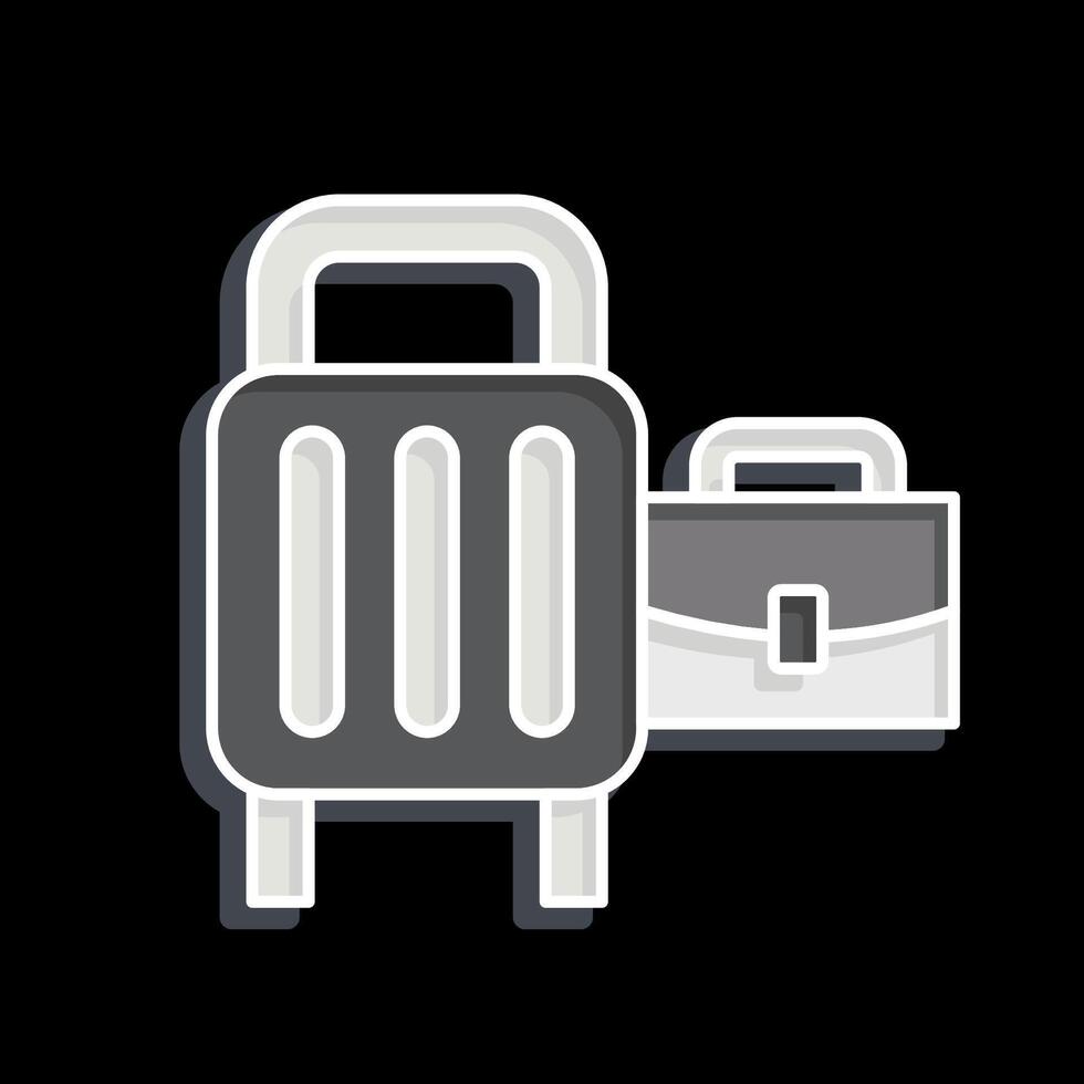 Icon Baggage. related to Airport symbol. glossy style. simple design illustration vector