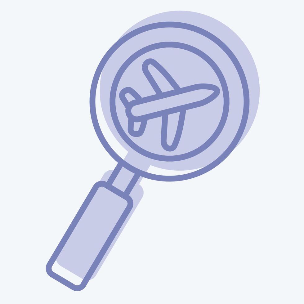 Icon Search. related to Airport symbol. two tone style. simple design illustration vector