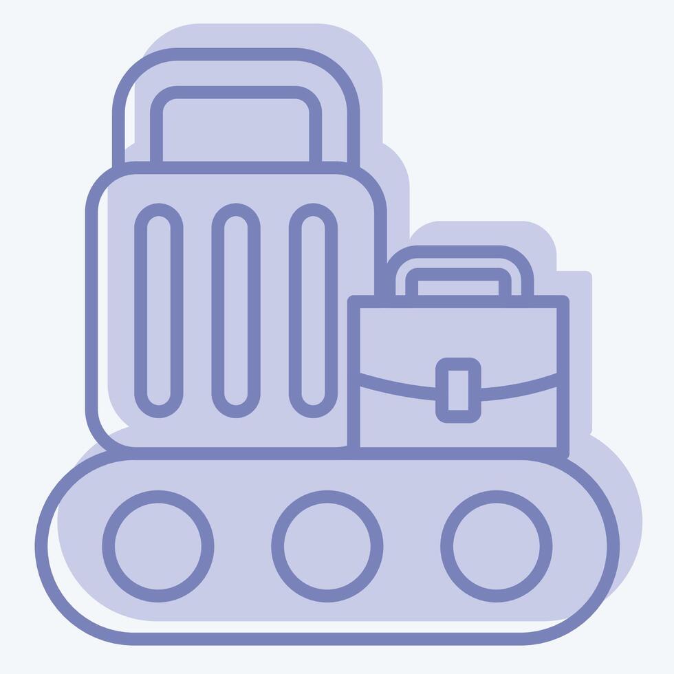 Icon Conveyor Belt. related to Airport symbol. two tone style. simple design illustration vector