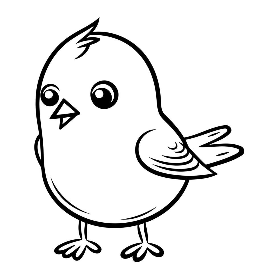 Get adorable and simple bird illustrations with clean line art in this outline icon collection. vector