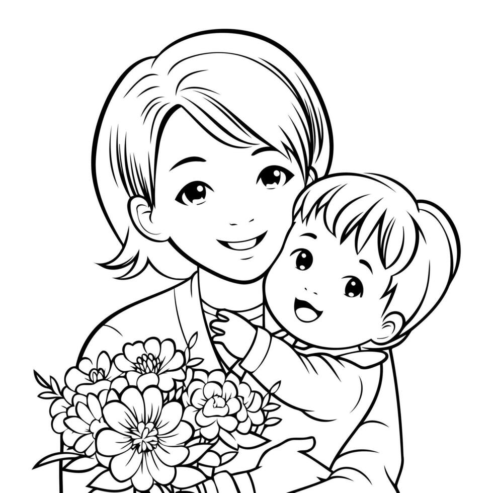 Clean and cute line art icons perfect for coloring and outlining, in simple format. vector