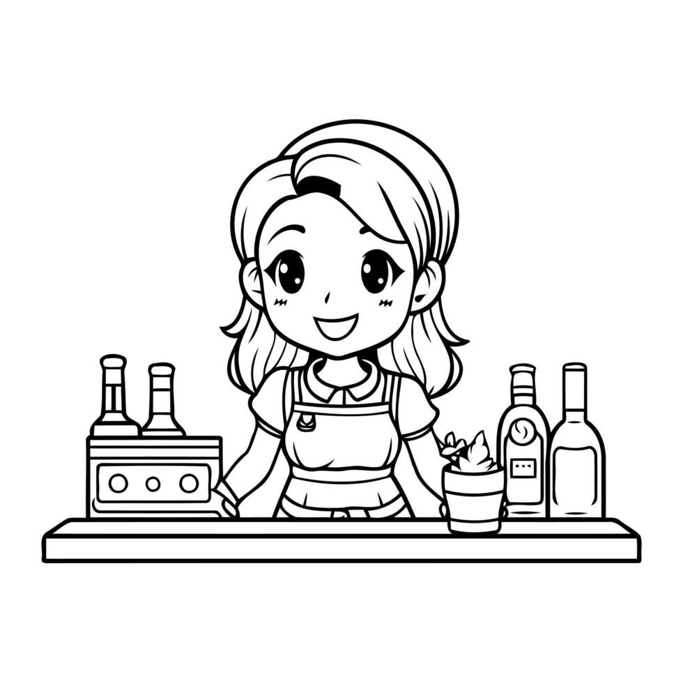 Unique and clean line art designs for bartender and cocktail enthusiasts. vector
