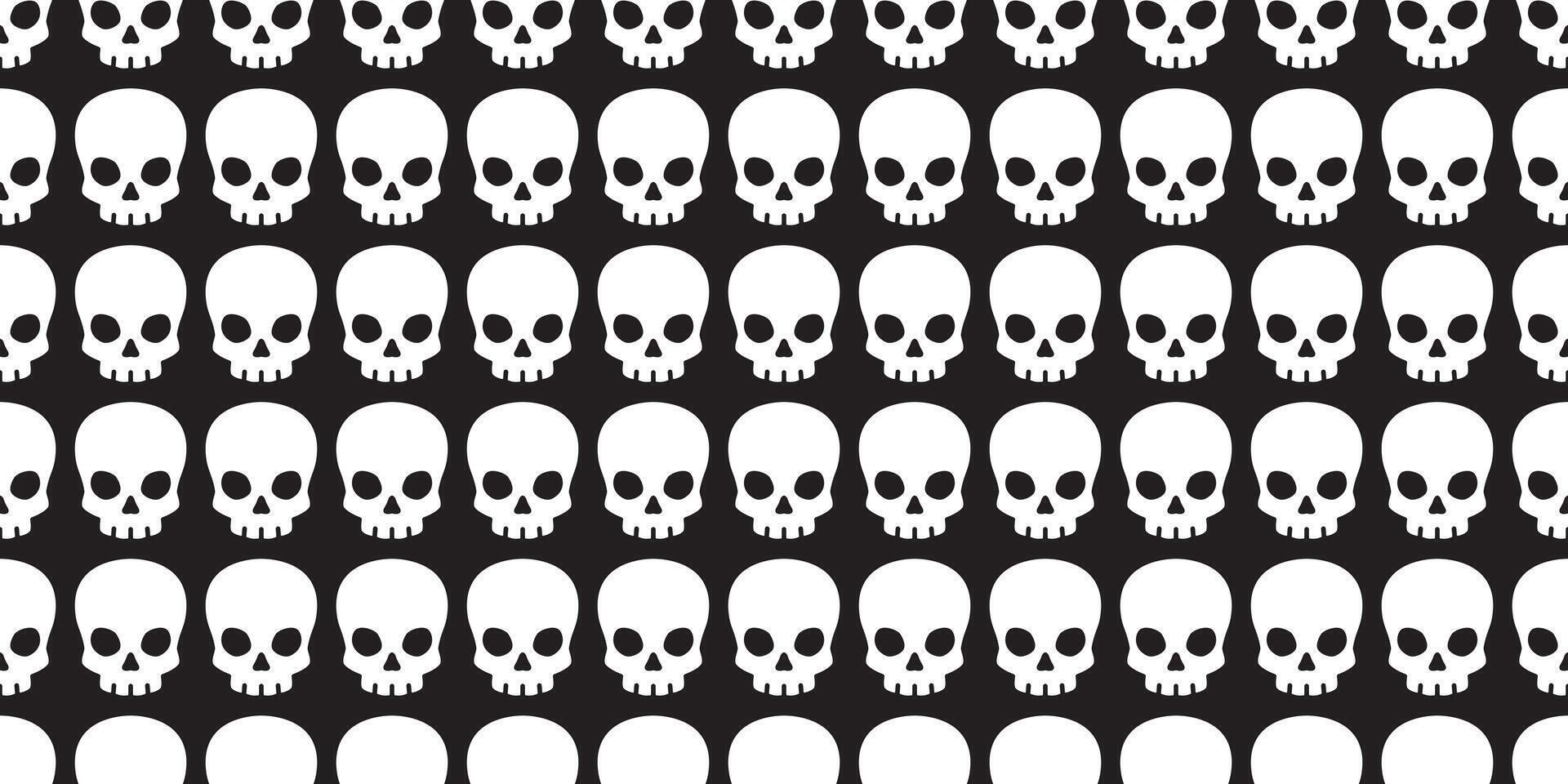 skull seamless pattern Halloween crossbones pirate ghost cartoon scarf isolated repeat wallpaper tile background gift wrapping paper doodle illustration symbol design vector
