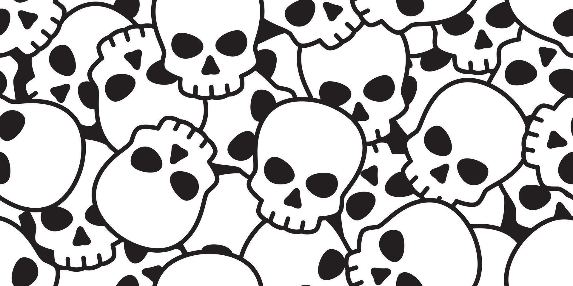 skull Halloween seamless pattern diamond crossbone ghost pirate icon cartoon doodle repeat wallpaper tile background doodle scarf isolated illustration design vector