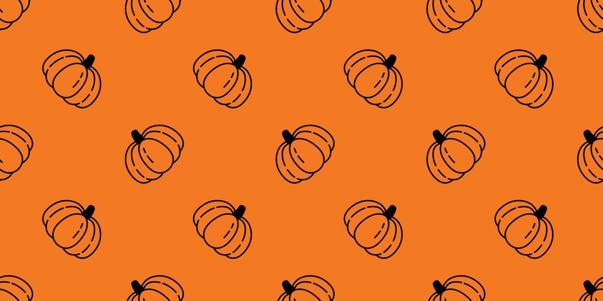 pumpkin Halloween seamless pattern ghost cartoon scarf isolated tile background illustration repeat wallpaper grif wrapping papersymbol icon doodle design vector