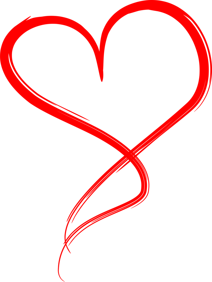 Red heart minimal png