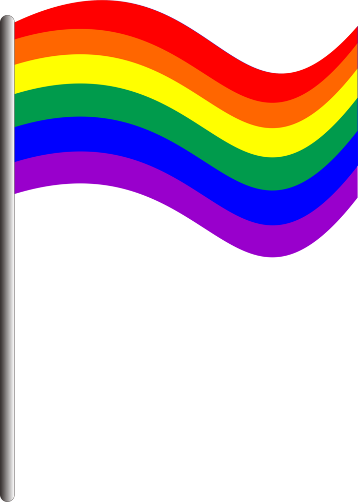 Rainbow flag pride month icon png