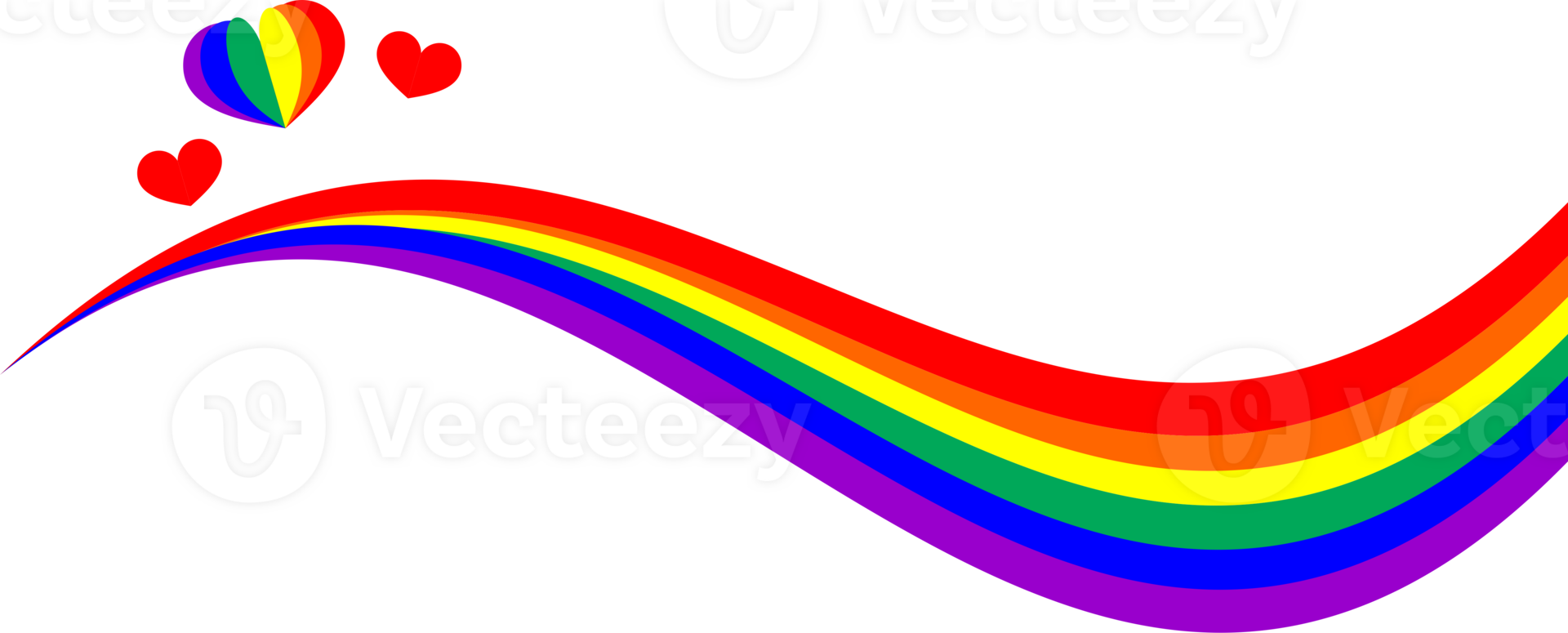 many rainbow heart and line free pattern pride month day png