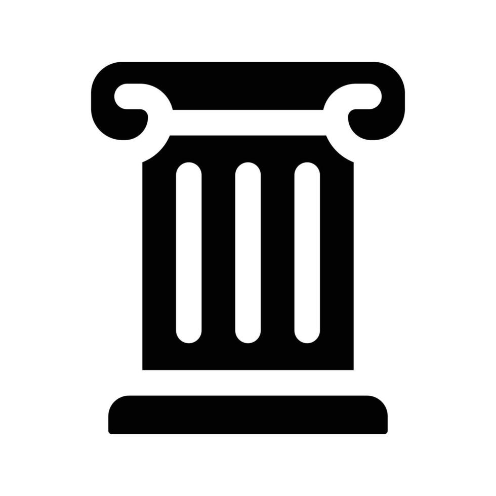 Simple Pillar glyph icon. The icon can be used for websites, print templates, presentation templates, illustrations, etc vector