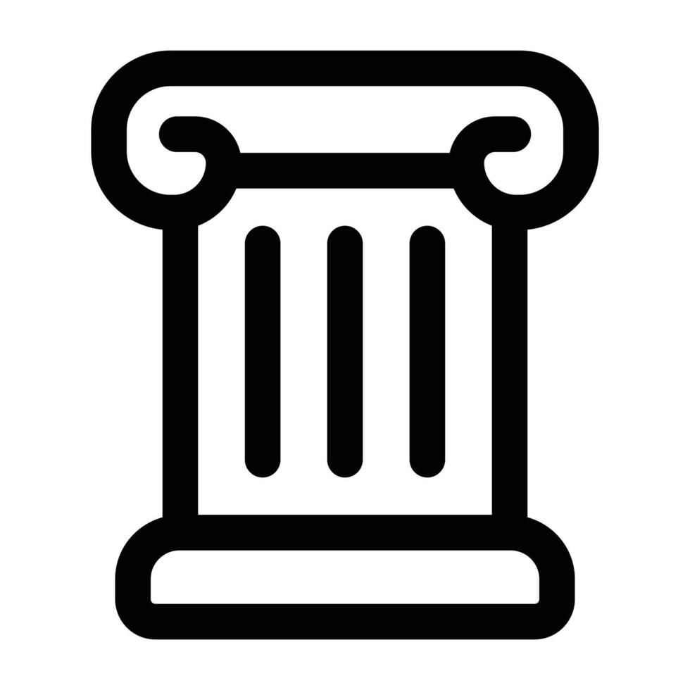 Simple Pillar icon. The icon can be used for websites, print templates, presentation templates, illustrations, etc vector