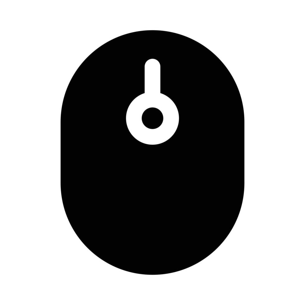 Simple Mouse glyph icon. The icon can be used for websites, print templates, presentation templates, illustrations, etc vector