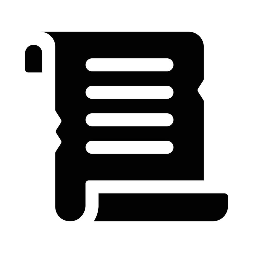 Simple Papyrus glyph icon. The icon can be used for websites, print templates, presentation templates, illustrations, etc vector