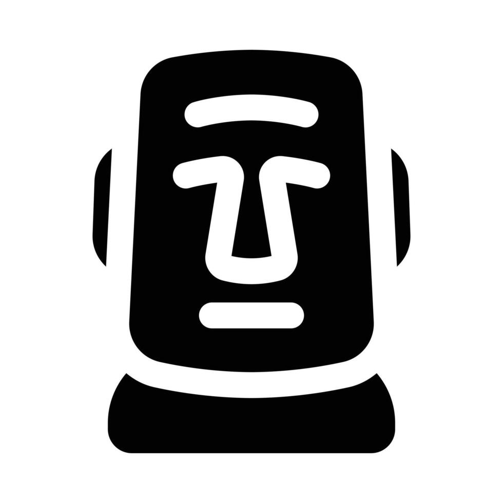 Simple Moai glyph icon. The icon can be used for websites, print templates, presentation templates, illustrations, etc vector